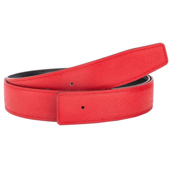 Men\'s/women\'s Replacement Belt Strap Cowhide Genuine Leather Belt Red Width💘